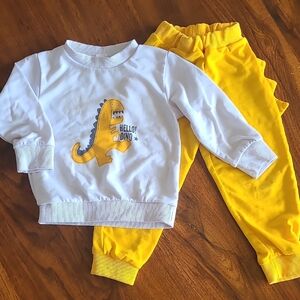 Dinosaur Crewneck and Yellow Pants Set (🛍 Bundle ANY 6/$36)